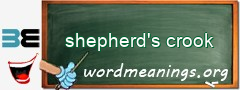 WordMeaning blackboard for shepherd's crook